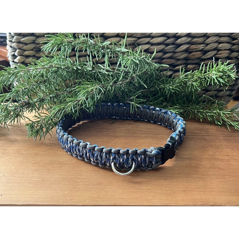Fits 17 in. Neck Size, King Cobra Paracord Dog Collar HANDMADE NEW